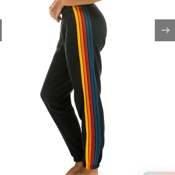 Aviator Nation Women’s 5 STRIPE SWEATPANTS - CHARCOAL - Picture 1 of 3
